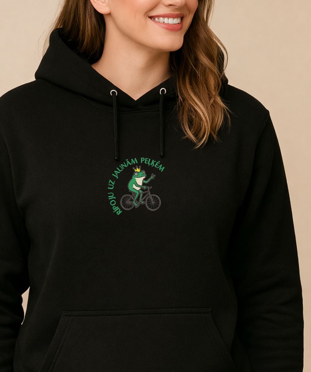 embroidery, frog, unisex clothing, embroidery text, t shirt, design