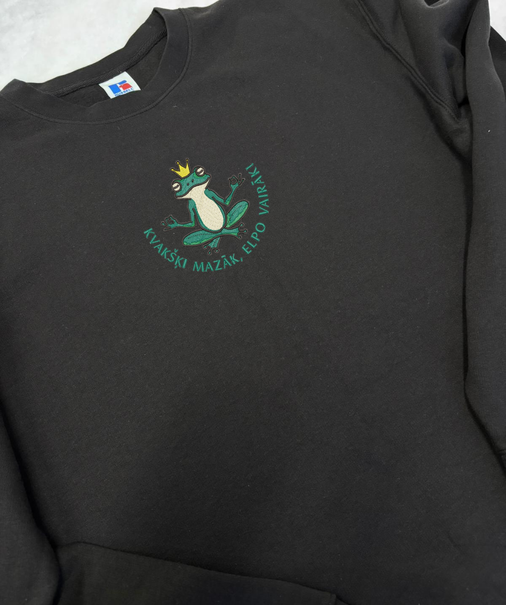 embroidery, frog, unisex clothing, embroidery text, t shirt, design, frog yoga