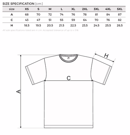Unisex apģērba izmēru tabula un piegriezums